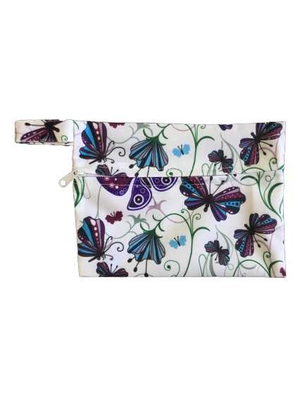 Mini Wet Bag, Butterflies purple