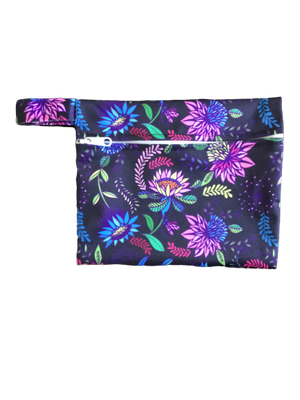 Mini Wet Bag, Purple Flowers